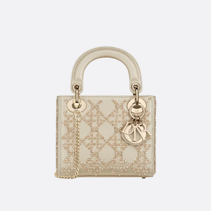 MINI LADY DIOR MIT PERLENSTICKEREI