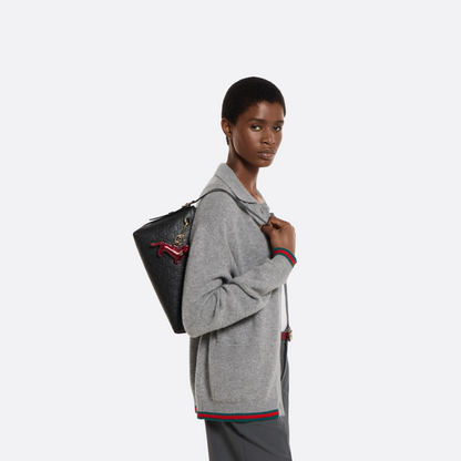 MITTELGROSSE GG EMBLEM SCHULTERTASCHE GUCCI