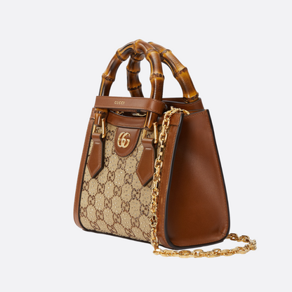 GUCCI DIANA KLEINE TOTE-TASCHE MIT KRISTALLEN