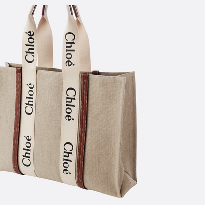 GROßE WOODY-TASCHE AUS LEINEN VON CHLOÉ