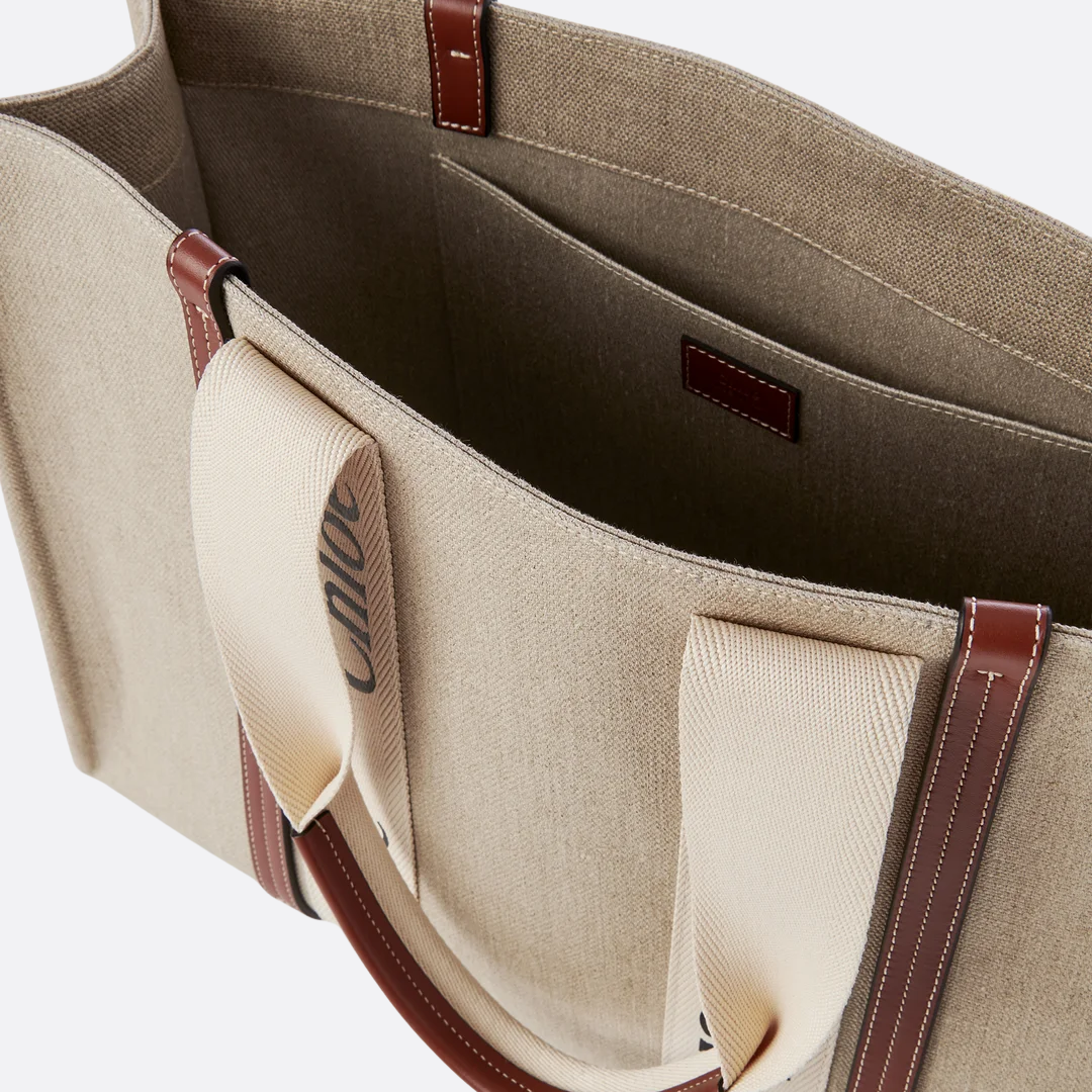 GROßE WOODY-TASCHE AUS LEINEN VON CHLOÉ