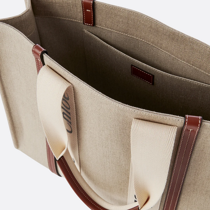 GROßE WOODY-TASCHE AUS LEINEN VON CHLOÉ