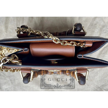 GUCCI DIANA KLEINE TOTE-TASCHE MIT KRISTALLEN