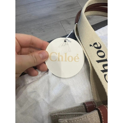 GROßE WOODY-TASCHE AUS LEINEN VON CHLOÉ