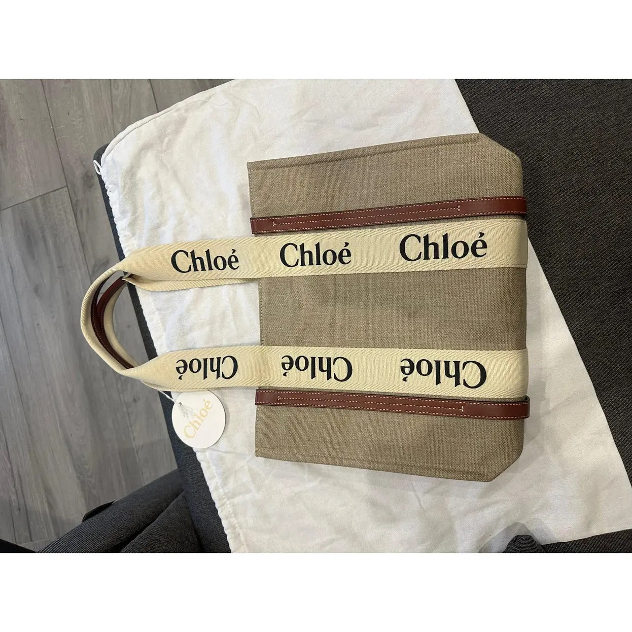 GROßE WOODY-TASCHE AUS LEINEN VON CHLOÉ