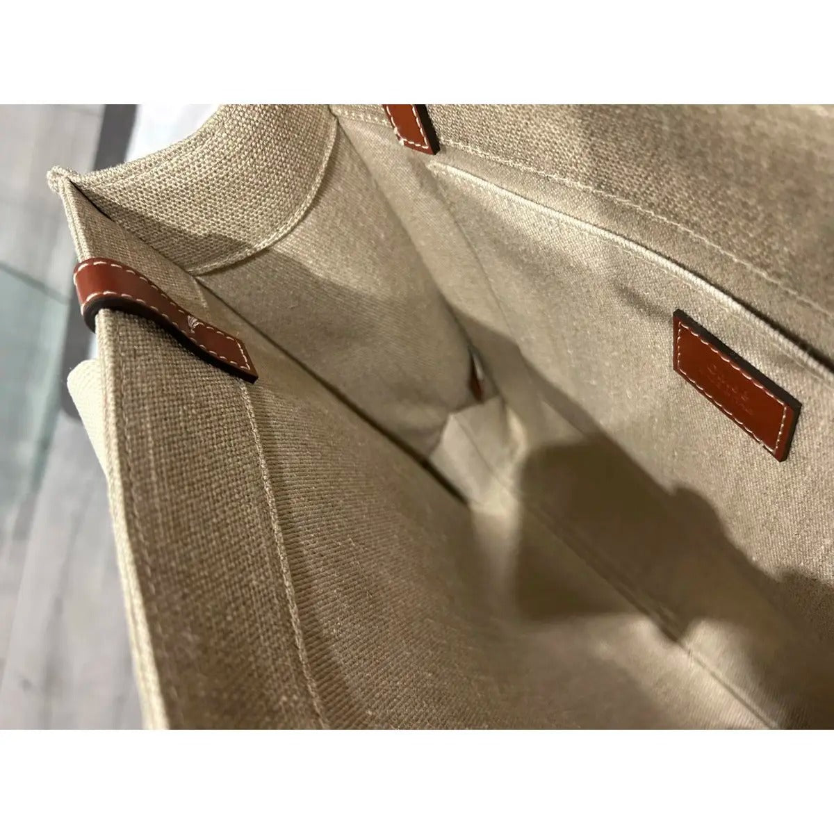 GROßE WOODY-TASCHE AUS LEINEN VON CHLOÉ